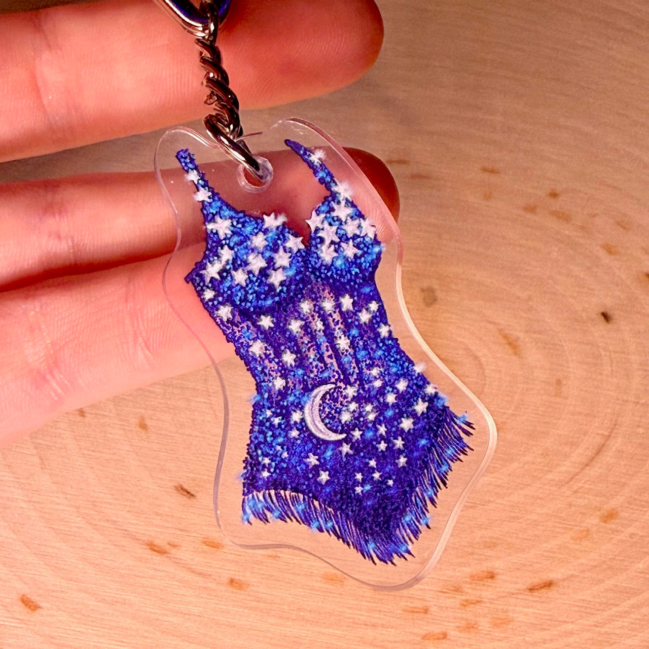 Midnights Moonstone Keychain